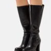 Pier One Leather- Botas De Tacón - Black -Pier One 10a0ad900540424489fa511dcaf51962
