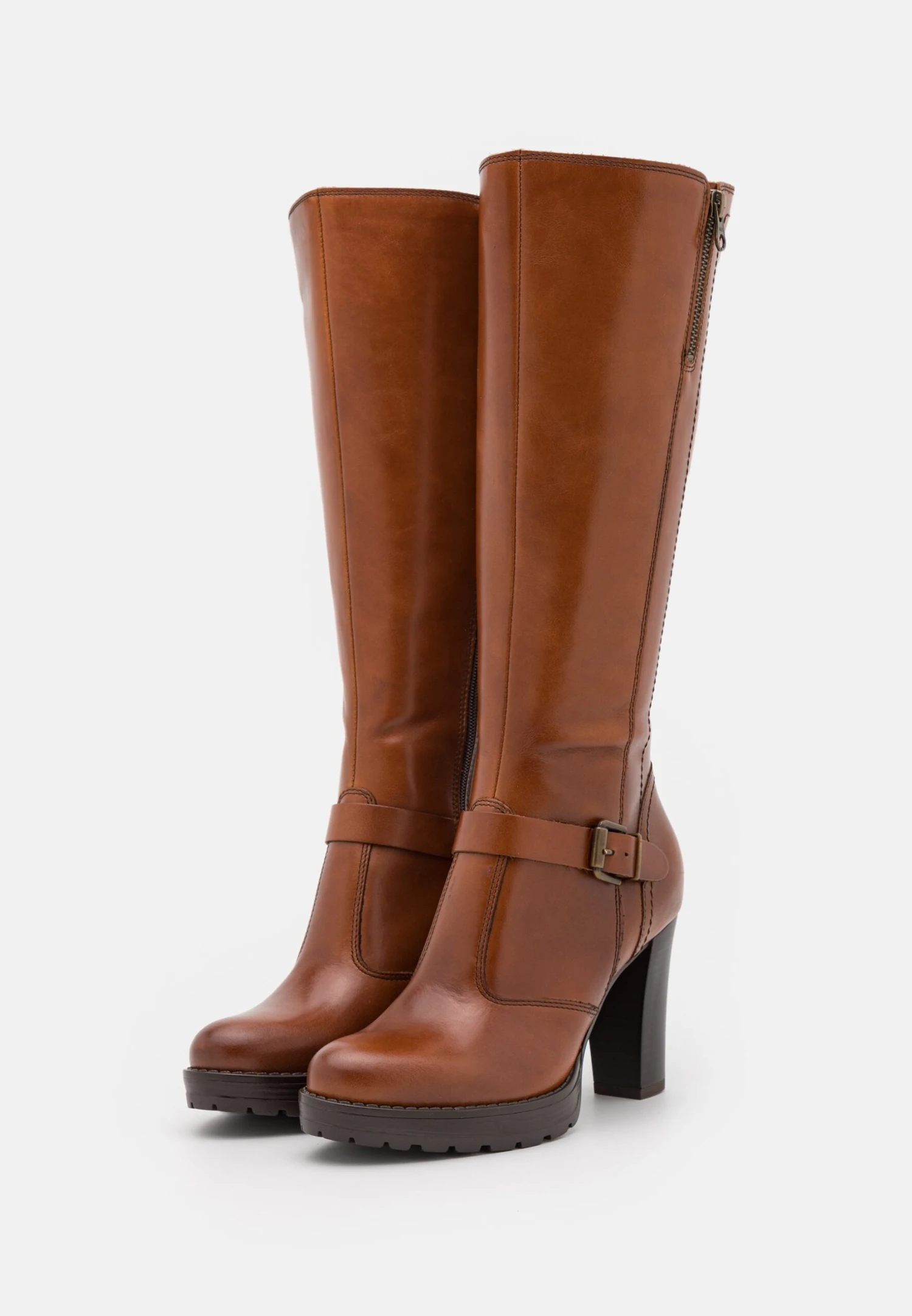 Pier One Leather- Botas De Tacón - Cognac 5 Pier One Leather- Botas De Tacón - Cognac - Imagen 3