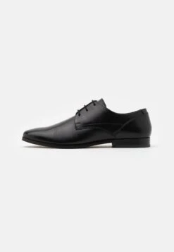 Pier One Leather - Zapatos Con Cordones - Black