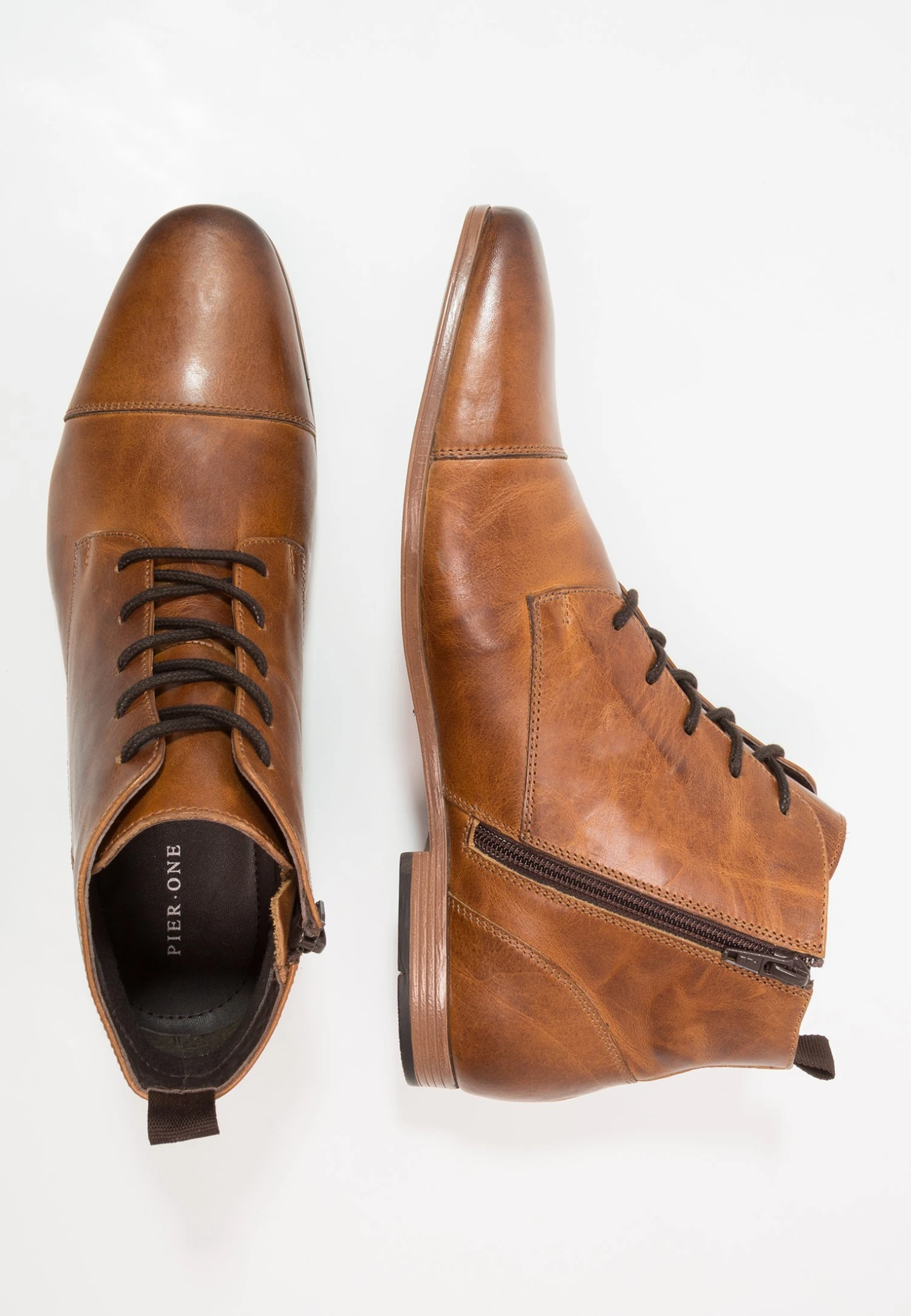 Pier One Botines Con Cordones - Cognac 4 Pier One Botines Con Cordones - Cognac - Imagen 2