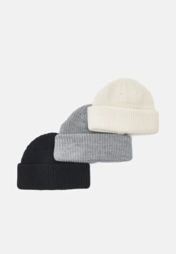 Pier One Unisex 3 Pack - Gorro - Black/White/Grey