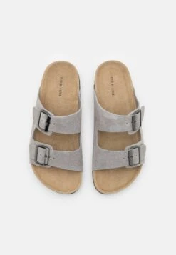 Pier One Leather Unisex - Pantuflas - Grey -Pier One 6e172422b00e484a8ac21c5f565af9d6
