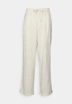 Pier One Drawcord Trousers Linen Blend - Pantalones - Off-White -Pier One 976f1ac0d05743c092e5a017af8c58d1