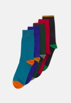 Pier One 5 Pack - Calcetines - Green/Red