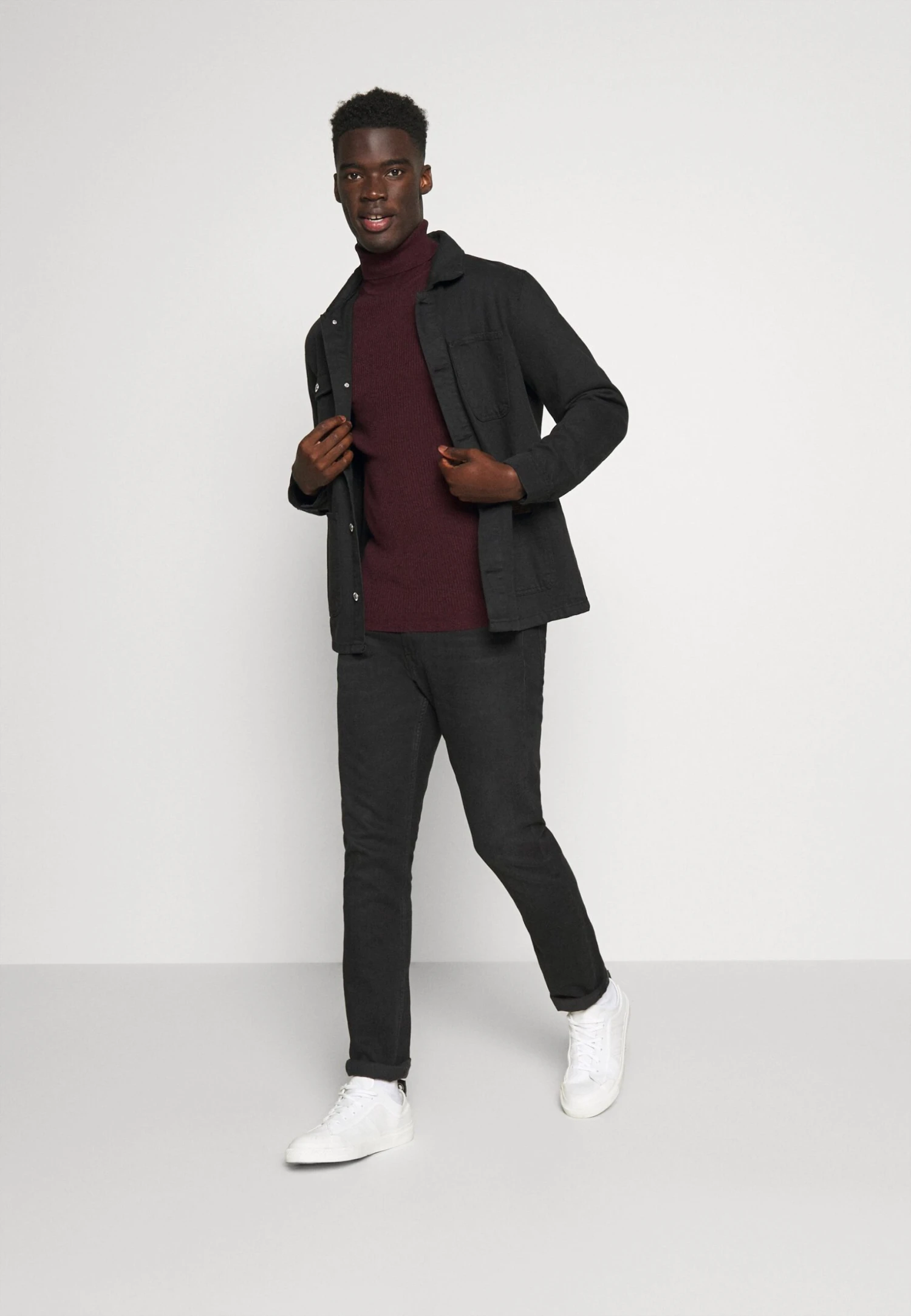 Pier One Muscle Fit Turtle - Jersey De Punto - Mottled Bordeaux 4 Pier One Muscle Fit Turtle - Jersey De Punto - Mottled Bordeaux - Imagen 2