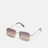 Pier One Unisex - Gafas De Sol - Gold-Coloured