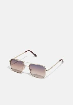 Pier One Unisex - Gafas De Sol - Gold-Coloured
