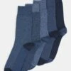 Pier One 5 Pack - Calcetines - Mottled Blue -Pier One a08563201cda47afaa5ee1db1b1bc579