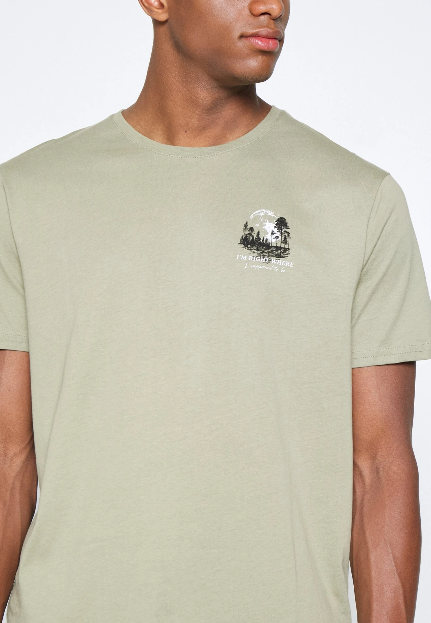 Pier One Moon Scene Graphic T-Shirt - Camiseta Estampada - Olive 8 Pier One Moon Scene Graphic T-Shirt - Camiseta Estampada - Olive - Imagen 6