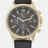 Pier One Unisex - Cronógrafo - Black/Gold-Coloured -Pier One acfdb02619d04ae39153a602c03f6f6e