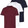 Pier One 3 Pack - Camiseta Básica - White/Dark Blue/Red -Pier One b22996cf8ea74e22b29cab897962d0ba