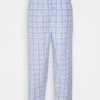 Pier One Pantalón De Pijama - Light Blue/White -Pier One b5ede060a480464880aa0ac8c576f7a6