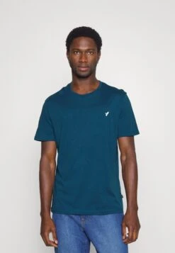 Pier One 5 Pack - Camiseta Básica - White/Blue/Stone -Pier One b839b6722acb4810893aab216141f42b