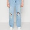 Pier One Distress On Knees - Vaqueros Boyfriend - Light Blue Denim -Pier One c70e5d5afc5f4fc1bdf2398420fe8195