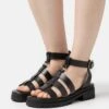 Pier One Leather - Sandalias - Black -Pier One cf4ef6f0962544c1bf71654be592e09b