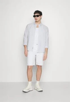 Pier One Camisa - White/Light Blue -Pier One f1decf366aa440fa981a45f339af8a27