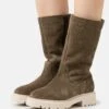 Pier One Leather Winter Boot - Botas - Khaki -Pier One f1e1084164b44c56bf7ad90acb69a5a2