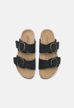 Pier One Leather - Sandalias Planas - Black -Pier One f762b063845c4843883c27c4f0d2172d
