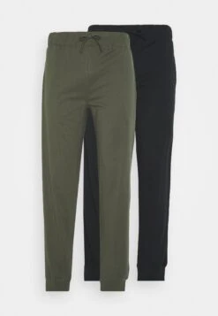 Pier One 2 Pack - Pantalón De Pijama - Black/Khaki -Pier One fceacdbd6c9c4aa79c27f8b710c32922
